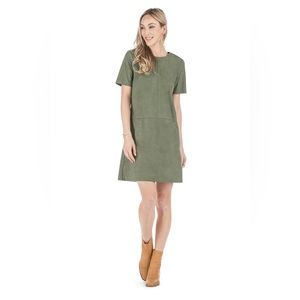 Jade Faux-Suede Short Sleeve Dress